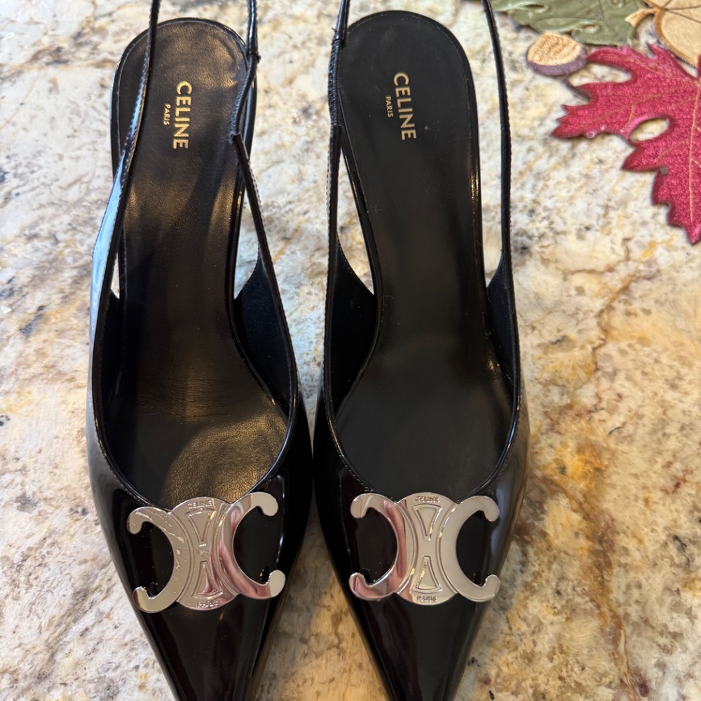 Celine Slighbacks with Triomphe, Size 38 - Picture 6 of 11